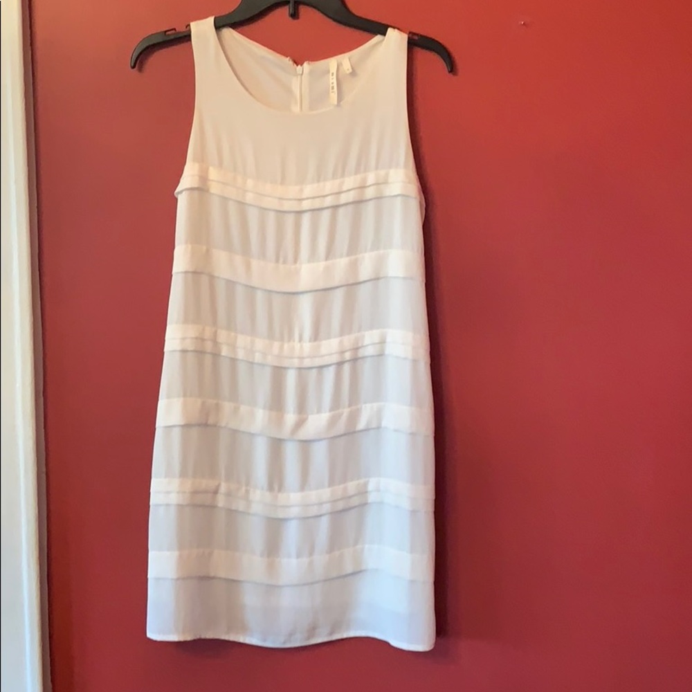 White shift dress
